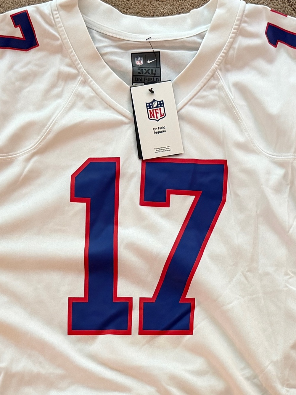 New WT Men's Nike Josh Allen White Buffalo Bills Alternate Jersey